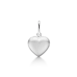 Sølv vedhæng hjerte mat/blank. Mål: 11 x 10 mm.