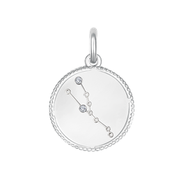 Sølv vedhæng stjernetegn tyr. Mål: 14 mm. i diameter.