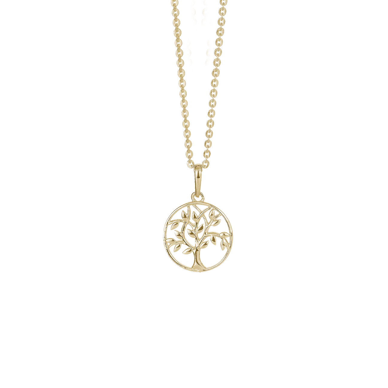 Halskæde med Vedhæng Livets Træ 8 Karat Guld.