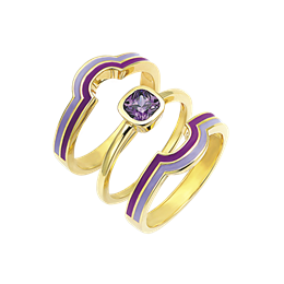 Guldbelagt sølvring