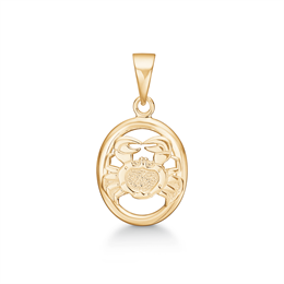 8 kt. guld vedhæng stjernetegn krebs. Mål: 13 x 12,5 mm.