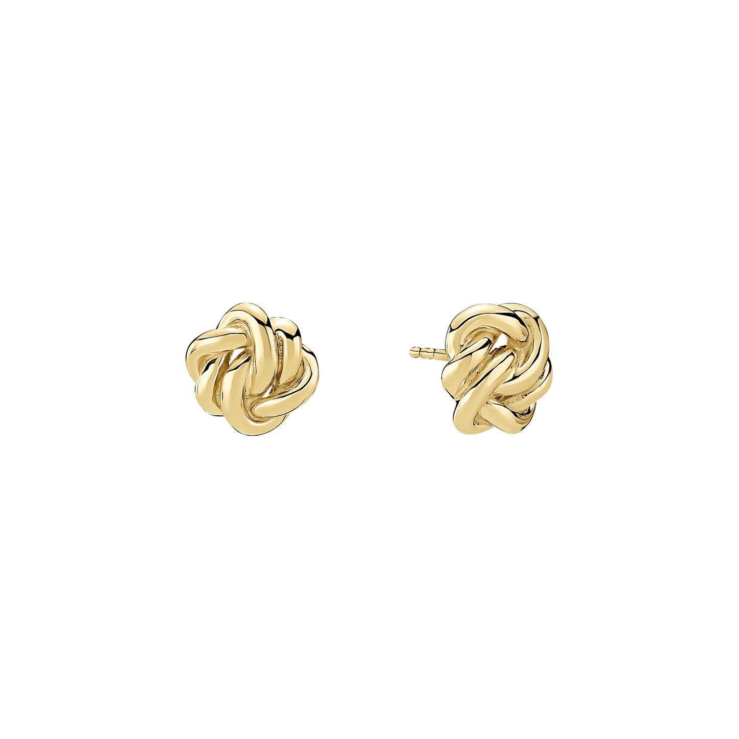 8 kt. guld ørestikkr knude 9x8 mm