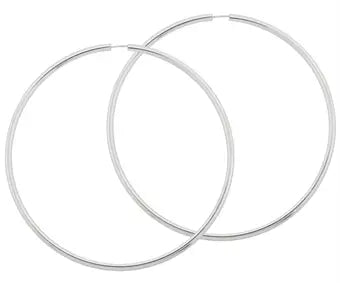 Store creoler i sølv 2.5 mm. Dia. 70.0 - 80.0 mm.