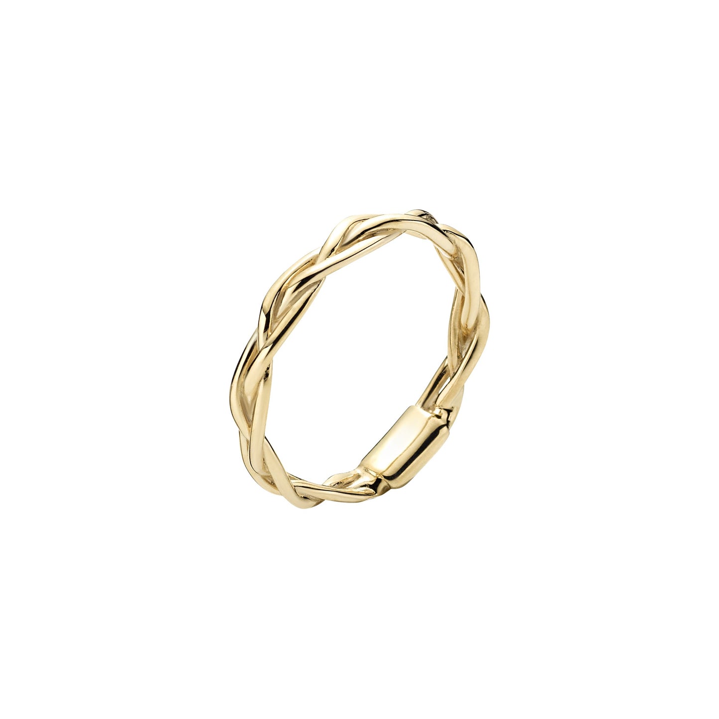 8 kt. guldring flettet