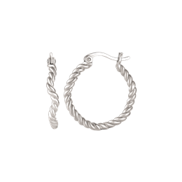 Sølv creol snoget cirkel. Mål: 20 mm.