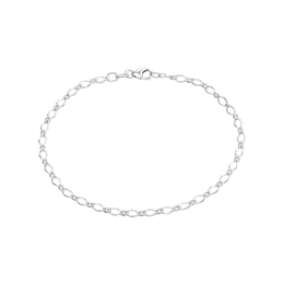Sølv armbånd rhodineret drejet tynde led