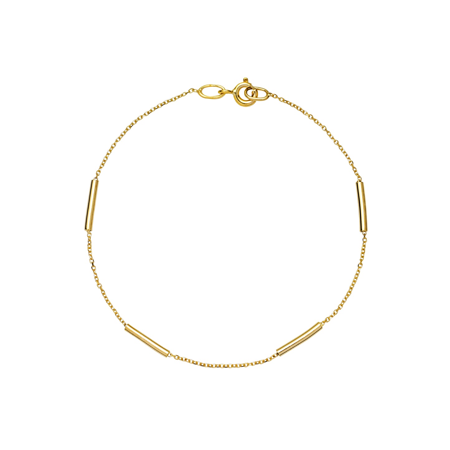 9 kt. guld armbånd med stave 18cm