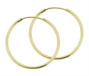 Hoops øreringe i 14 karat guld B 2.5 mm. Dia. 20.0 - 60.0 mm.