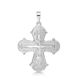 Sølv vedhæng dagmarkors med fadervor. Mål: 23 x 25 mm.