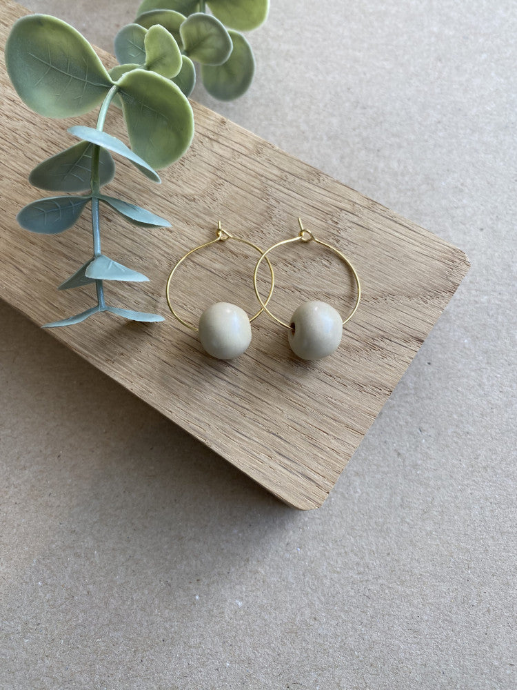 Unika Øreringe - Satin Cream