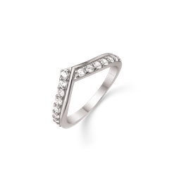 Sølv ring rhodineret V