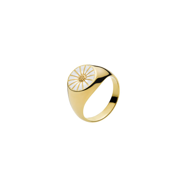 Marguerit ring, 24 kt guldbelagt 925