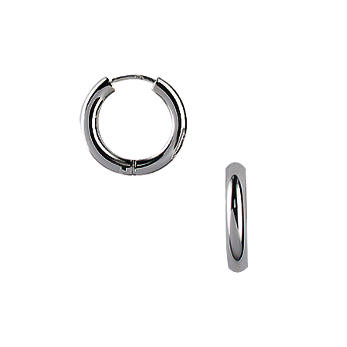 Creoler Rhodineret Sterling Sølv 16 mm Med Vippelås Tråd 2,7 mm
