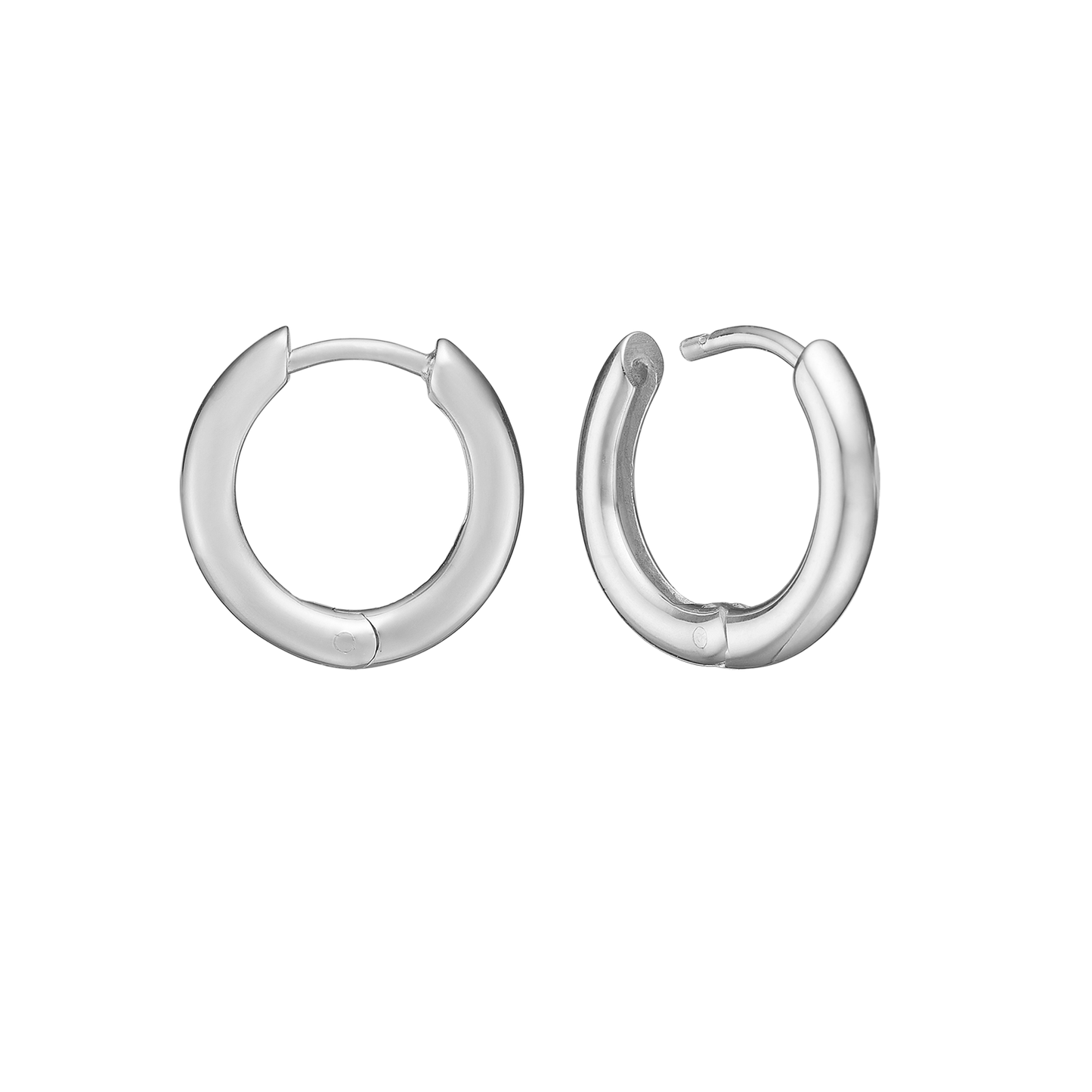 Creoler Rhodineret Sterling Sølv 18 mm Med Vippelås Tråd 2,7 mm