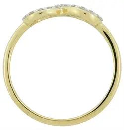 Ring med infinity symbol i 14 kt guld og diamanter