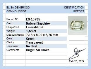 Green, Yellow Sapphire - 1.58 ct