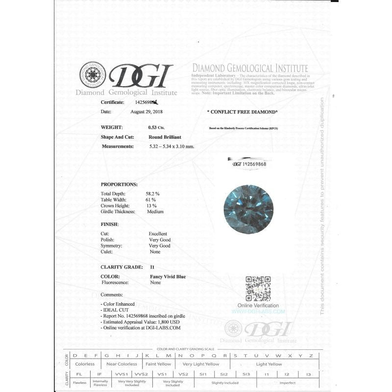 0.53 Carat Round Diamond