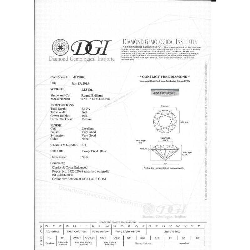 1.13 Carat Round Diamond