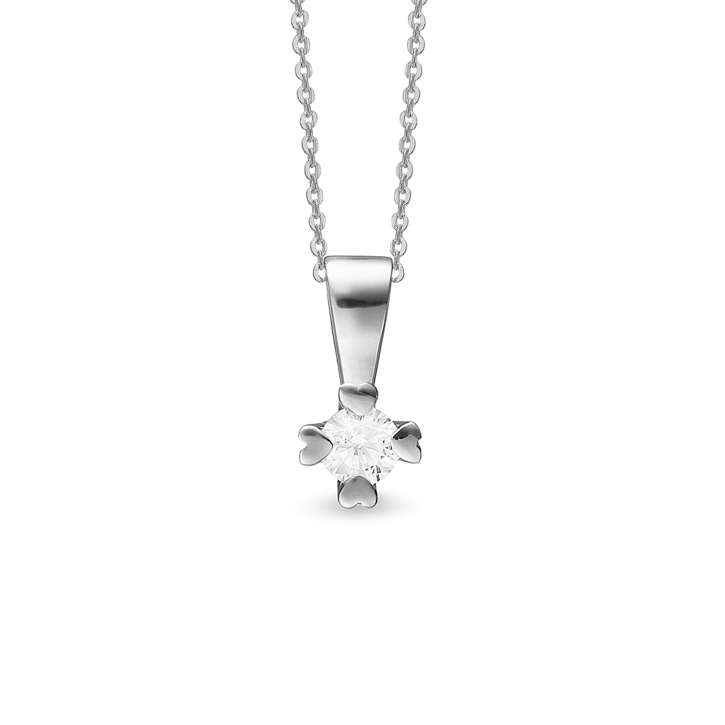 Mary Vedhæng 14 Karat Hvidguld Med 1,00ct W/VS Labgrown Diamant