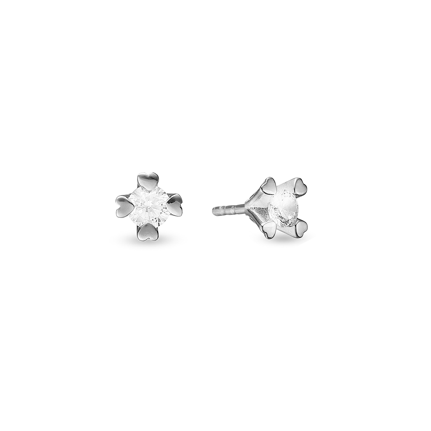 Mary Ørestikker 14 Karat Hvidguld Med 2x0,50ct W/VS Labgrown Diamant
