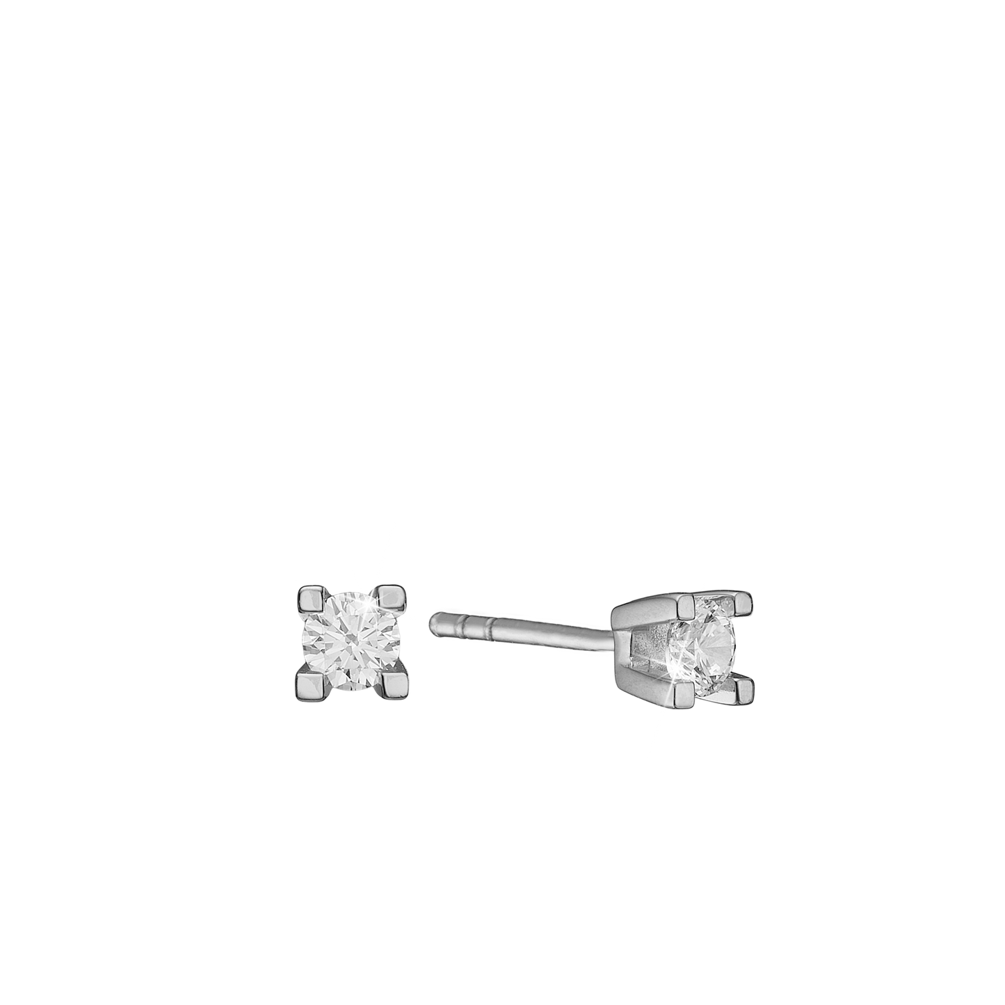 Eternity Ørestikker 14 Karat Hvidguld Med 2x0,05ct W/SI Diamant
