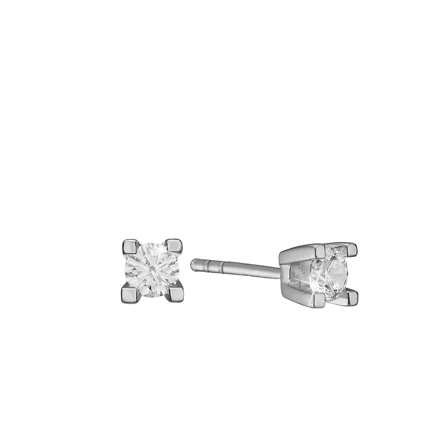 Eternity Ørestikker 14 Karat Hvidguld Med 2x0,25ct W/SI Diamant
