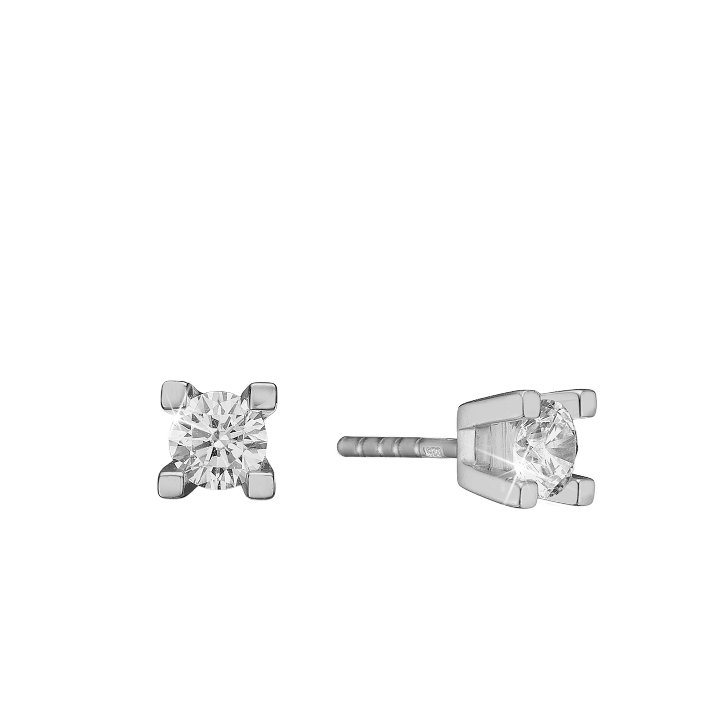 Eternity Ørestikker 14 Karat Hvidguld Med 2x0,40ct W/SI Diamant