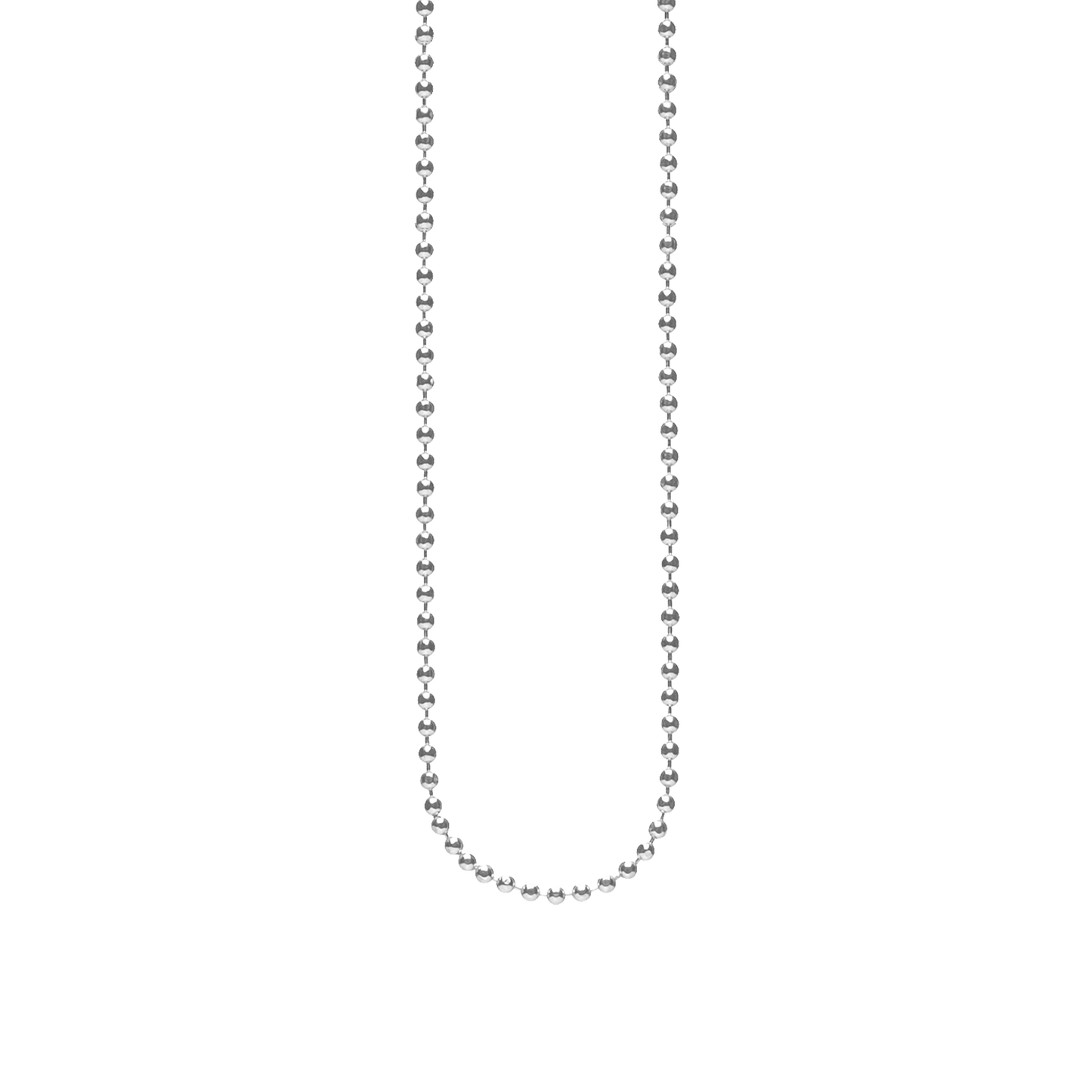 Halskæde Collier Kugle Facet Sterling Sølv 70 cm