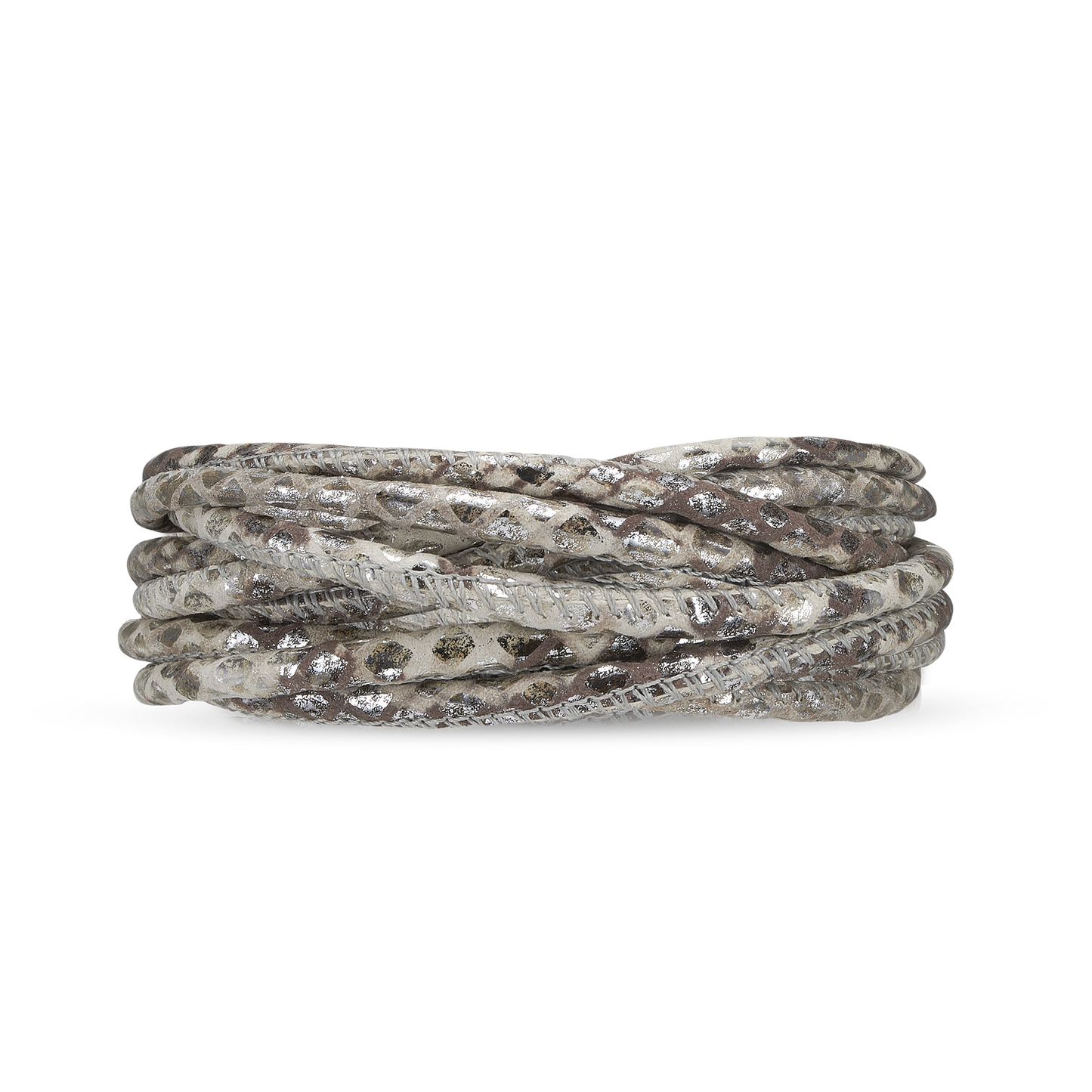 3 strenget læderarmbånd - Snake Christina Design London
