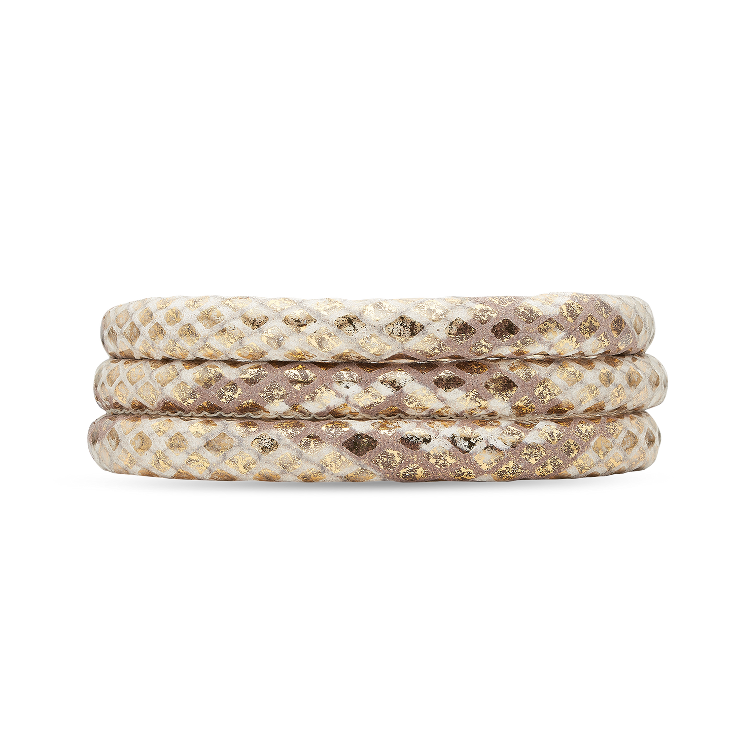 STORY armbånd 70 cm læder, gold snake