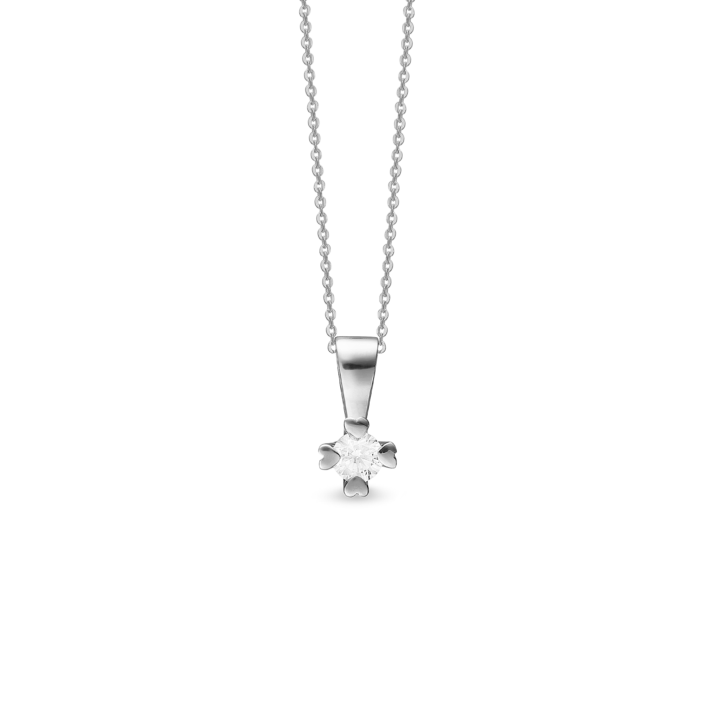 Mary Vedhæng 8 Karat Hvidguld Med 0,20ct W/VS Labgrown Diamant