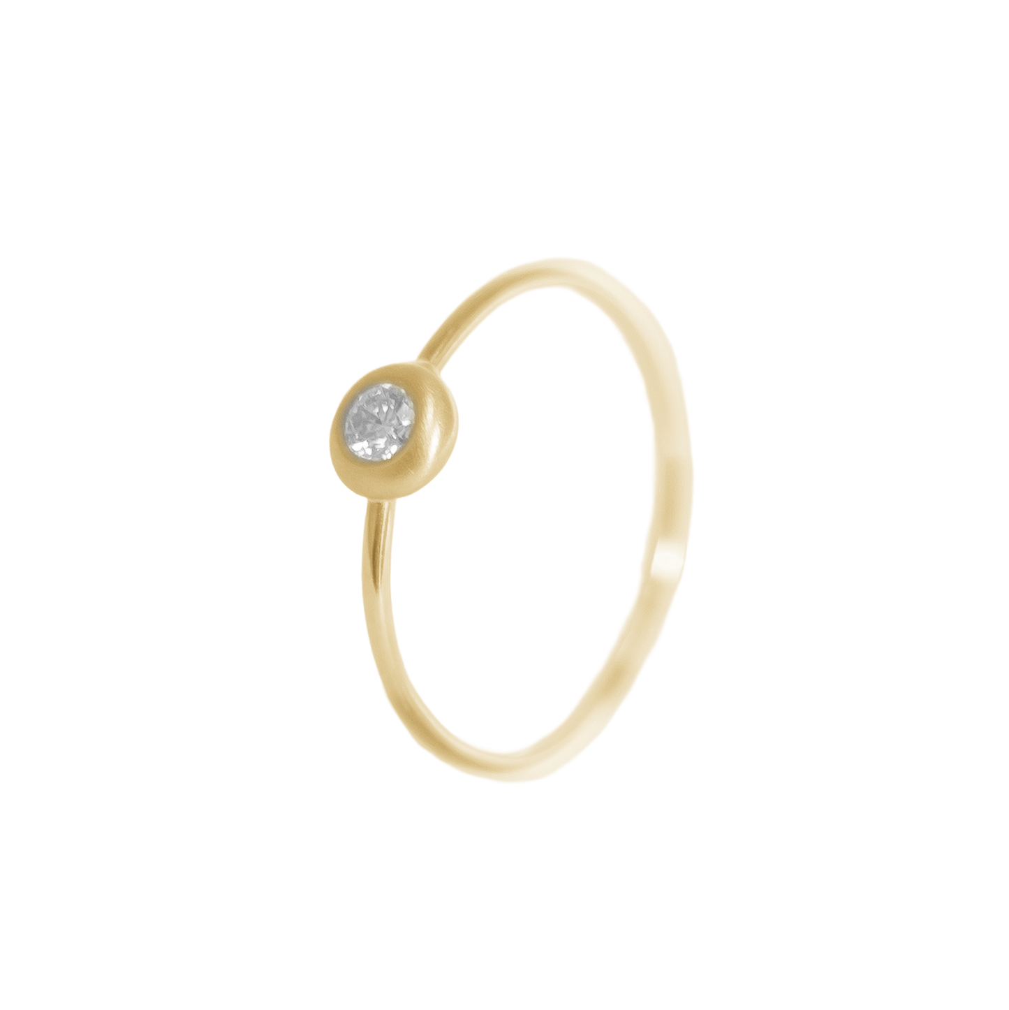 14 Karat Guld Ring med 0,12 ct W/SI Diamant