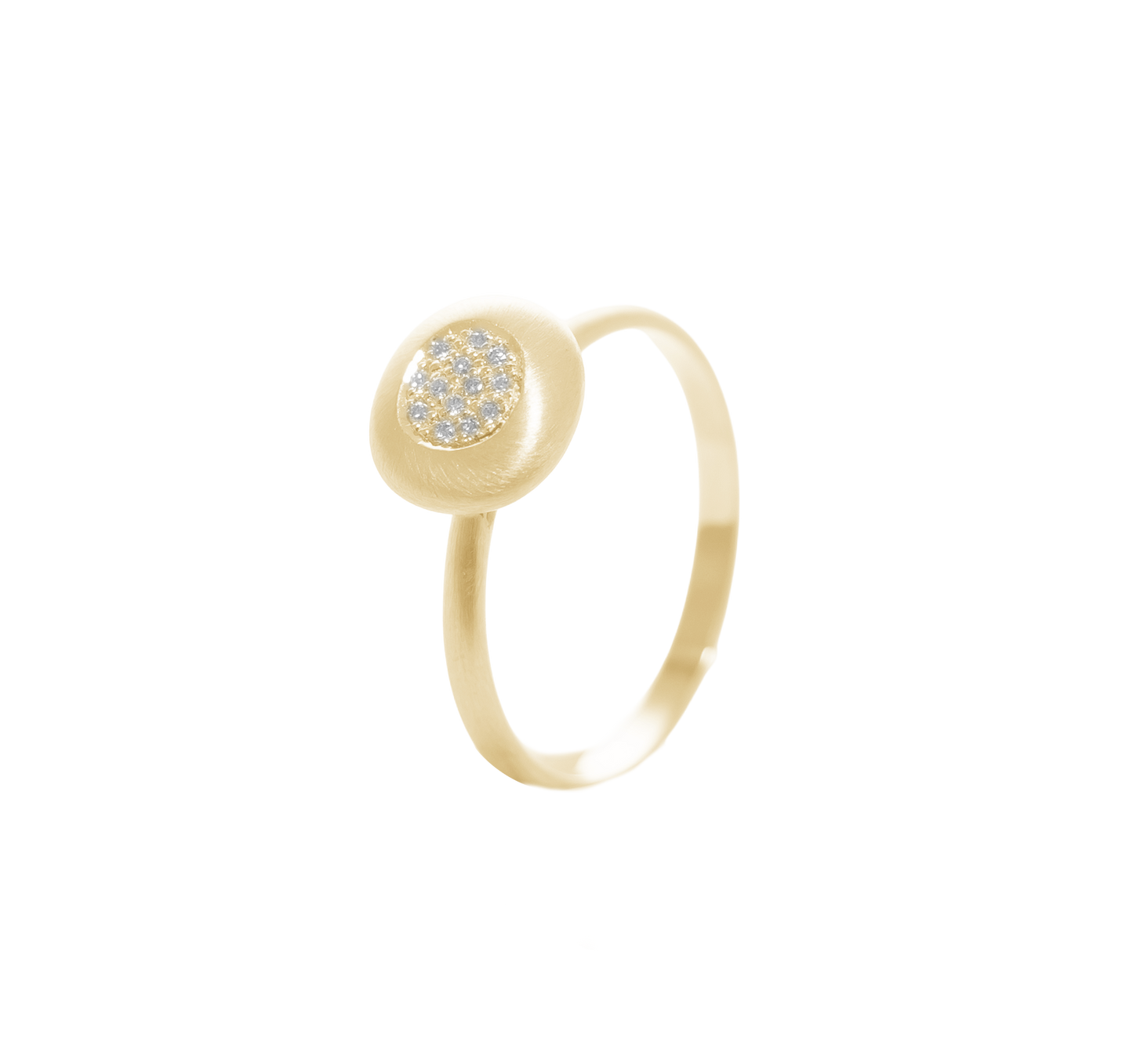 Ring 14 Karat Guld med 13 0,005 ct W/Si Diamanter