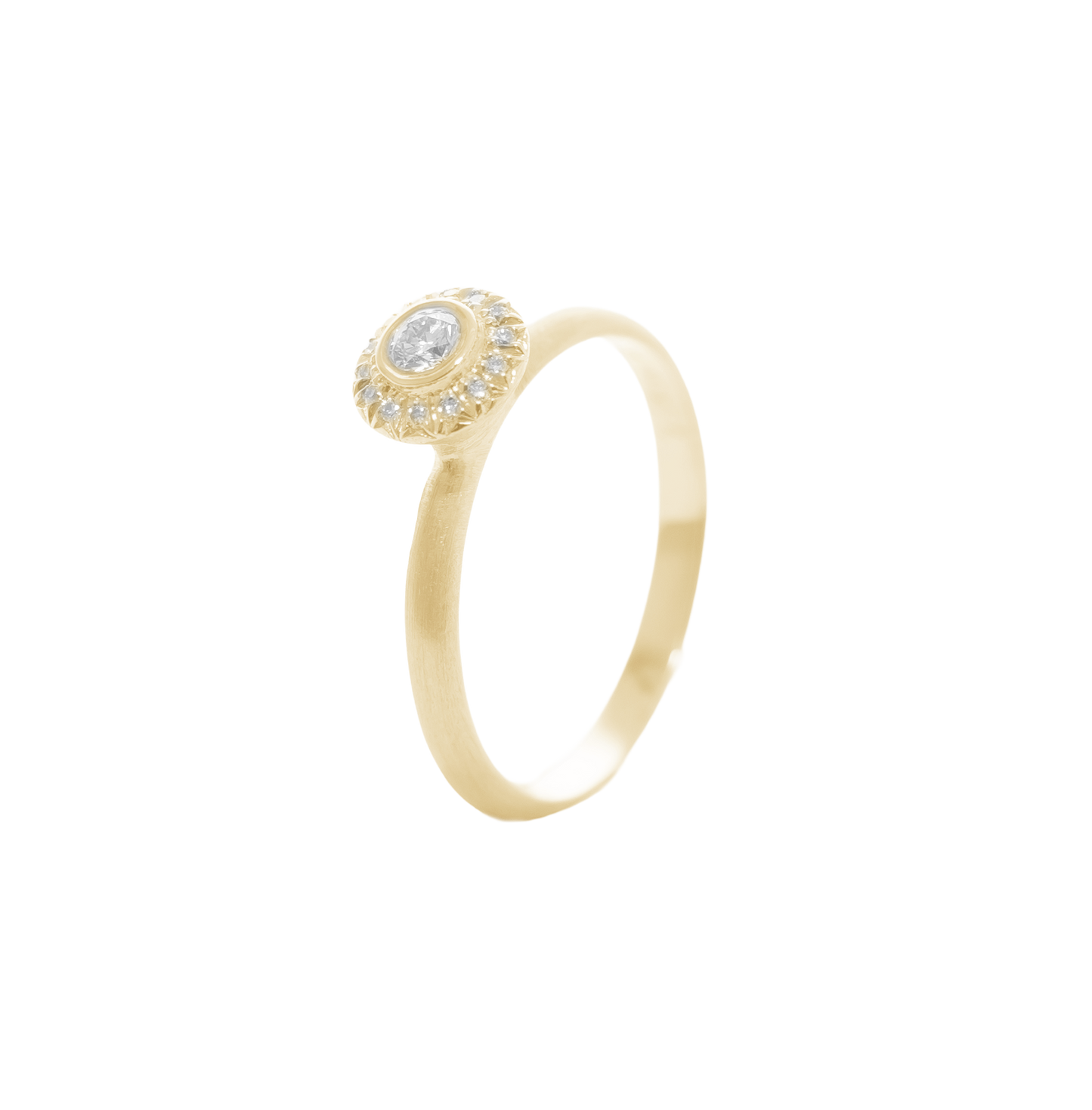 Ring 14 Karat Guld Med 0,19 ct W/Si Diamant