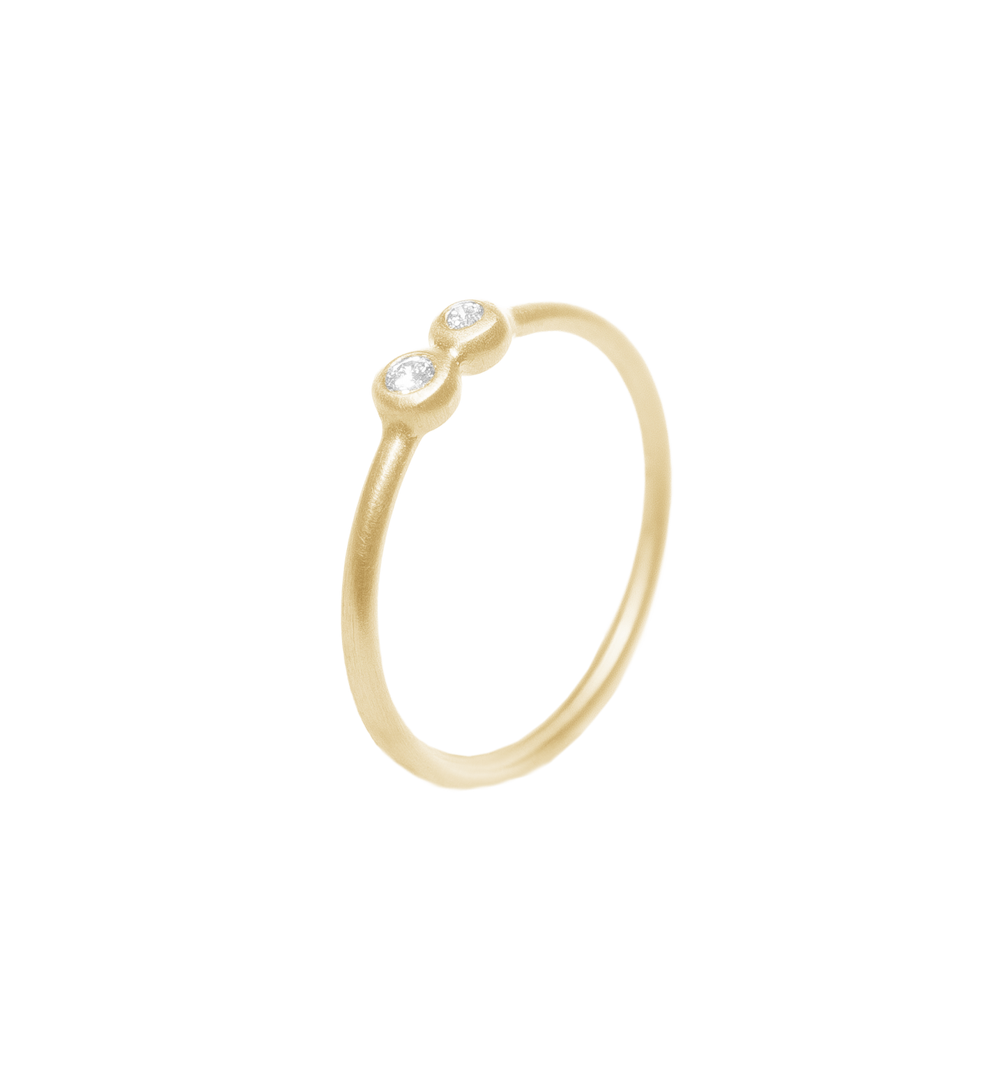 Ring 14 Karat Guld Med 0,08 ct W/Si Diamant