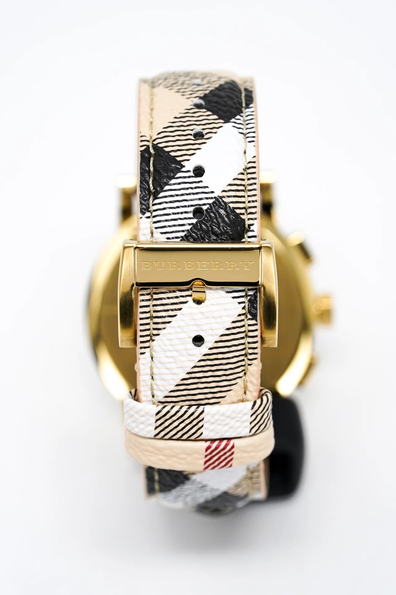 Burberry Watch Haymarket Chronograph Gold 38mm
