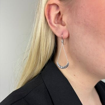 Ørehænger Halvcirkel Cubic Zirkonia Sterling Sølv