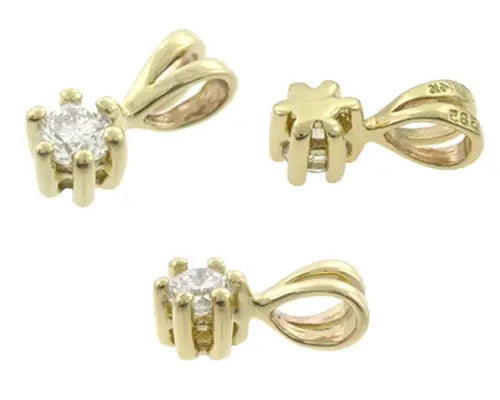 Diamant vedhæng i guld - 0.10 carat