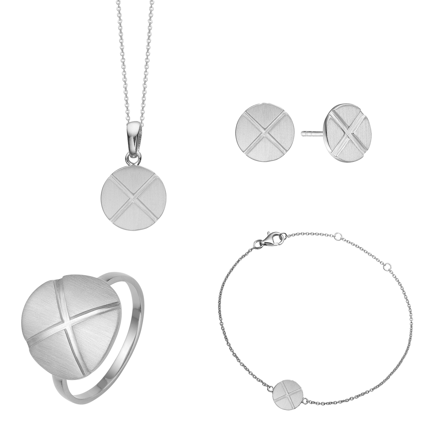 Kryds smykkesæt, Sølv