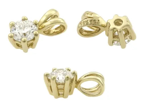 Vedhæng i guld - brillant, 0,50 ct