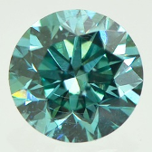 0.49 ct blå diamant rund