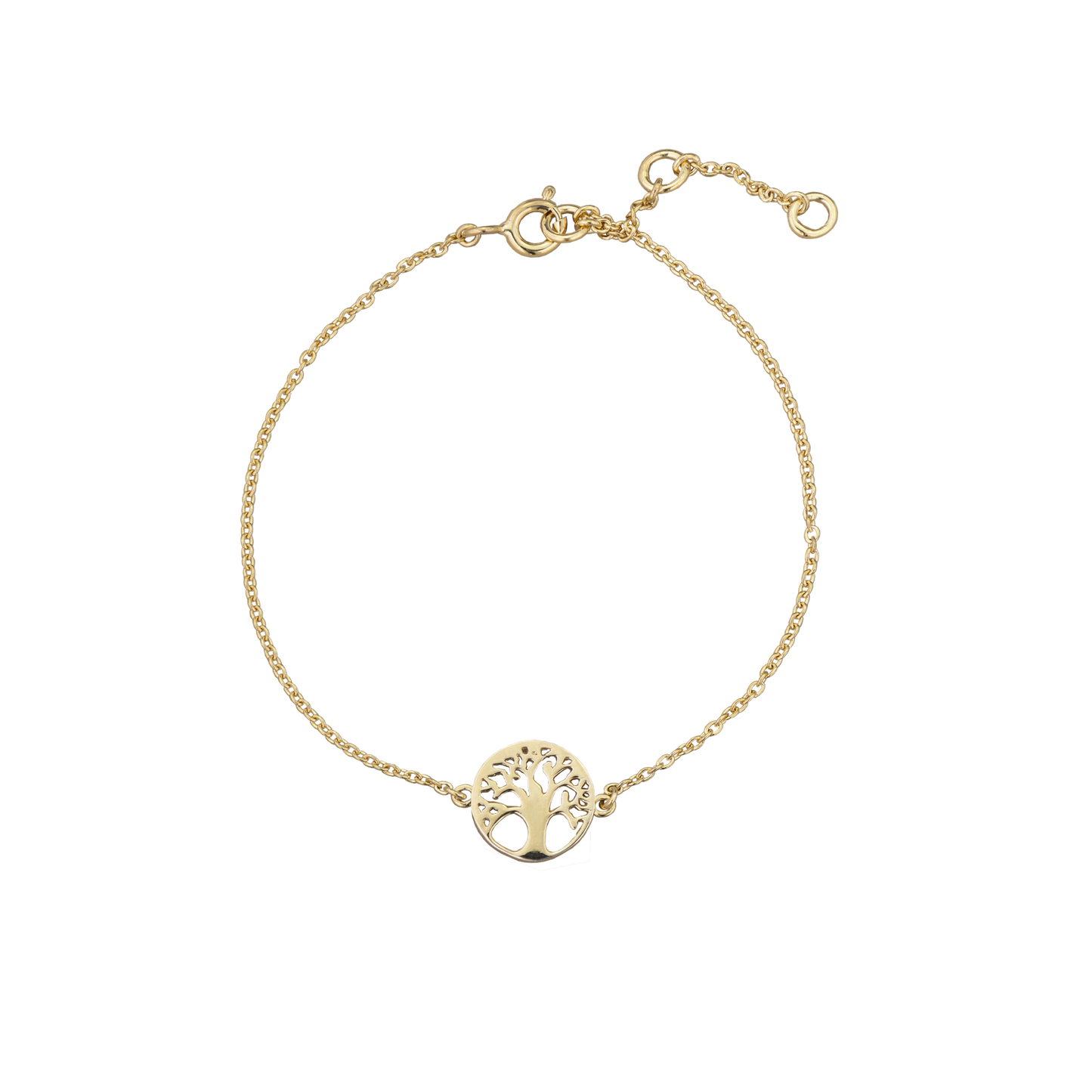 Armbånd Livets Træ Forgyldt Sterling Sølv 16 + 3 cm