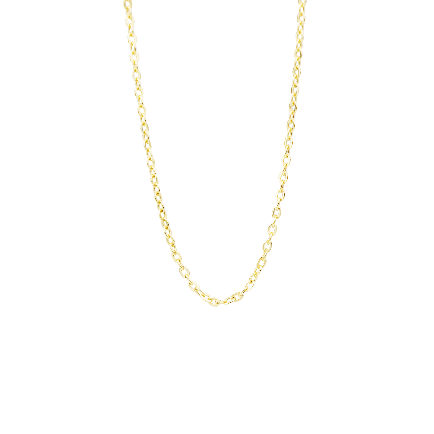 Halskæde Collier Ankerkæde Forgyldt Sterling Sølv 45 cm