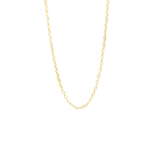 Halskæde Collier Ankerkæde Forgyldt Sterling Sølv 45 cm