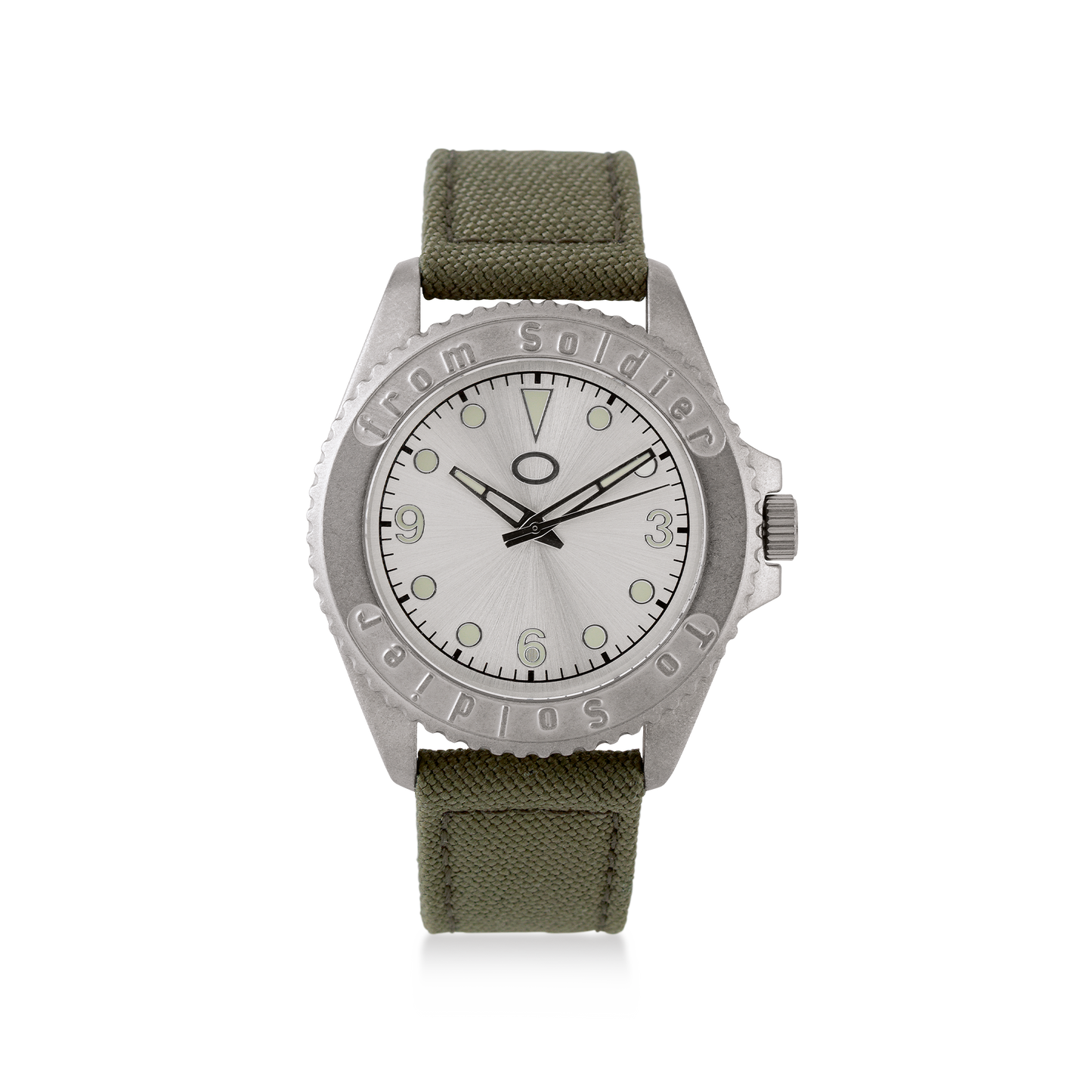 From Soldier To Soldier Ur Stainless Steel 5 ATM Miyota Mov't Grøn Canvas Rem