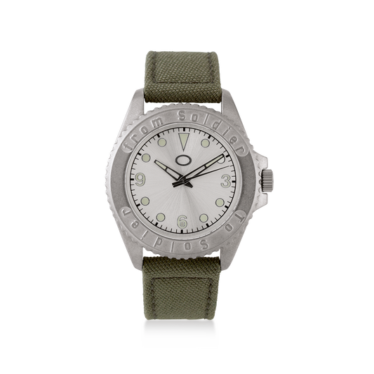 From Soldier To Soldier Ur Stainless Steel 5 ATM Miyota Mov't Grøn Canvas Rem