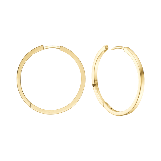 Creoler Forgyldt Sterling Sølv 26 mm Med Vippelås Tråd 1,9 mm