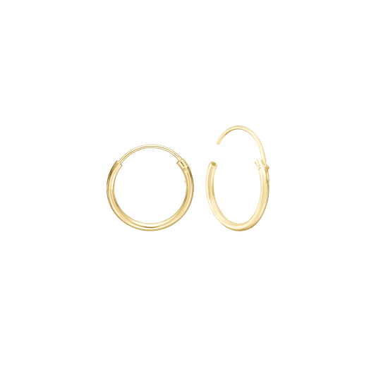 Creoler Forgyldt Sterling Sølv 12 mm Med Vippelås Tråd 1,2 mm