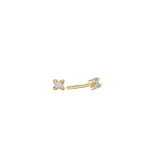 Cubic Zirkonia Ørestikker 8 Karat Guld 3 mm