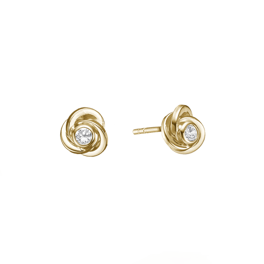 Ørestikker 8 Karat Guld med Cubic Zirkonia